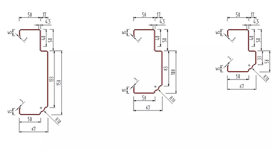 4.5kw رول شاتر اسلات رول فرمینگ ماشین PLC تبدیل
