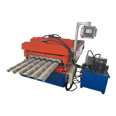 ضخامت اتوماتیک 0.3-0.8mm فلزی لعاب دار کاشی رول تشکیل دستگاه هیدرولیک