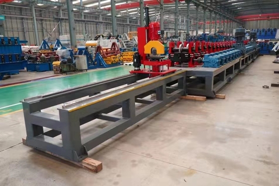 C Channel Unistrut Roll Forming Machine 8-15m/min برای پشتیبانی از پنل خورشیدی