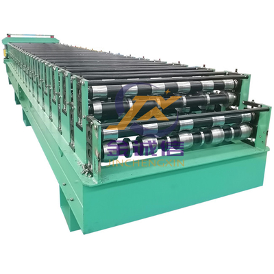 PPGI دولایه رول فرمینگ ماشین روفینگ ورق بام ضخامت 0.3-0.8mm